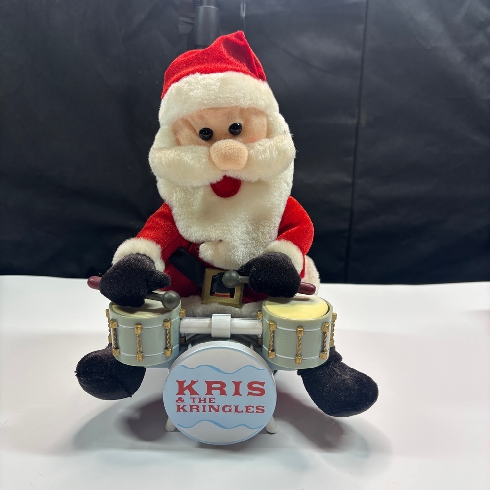 Gemmy KRIS & THE KRINGLES Animated Drum Christmas Santa Claus Music No Drumming - Picture 3 of 9